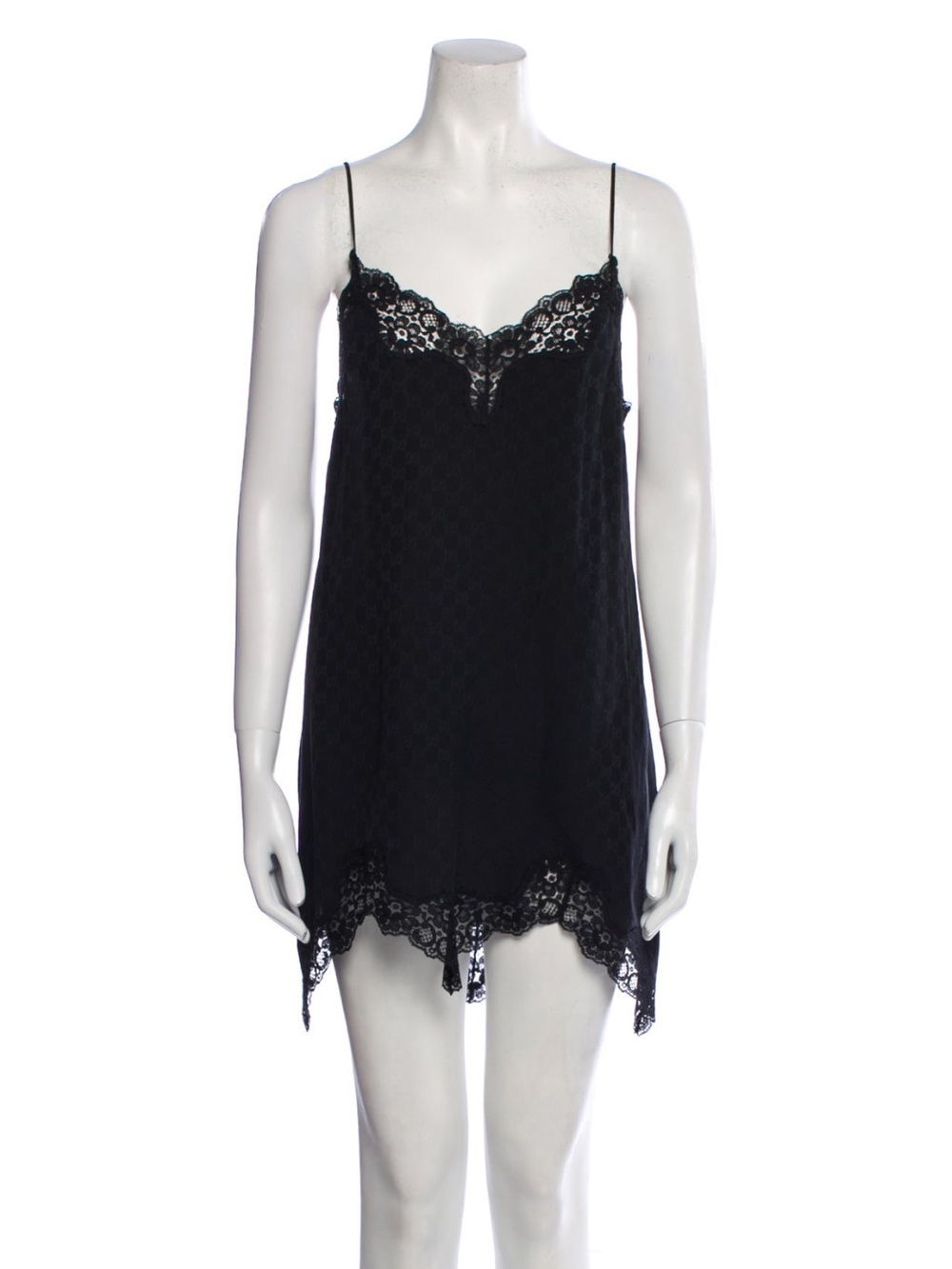 Gucci Lace Trim Silk Dress